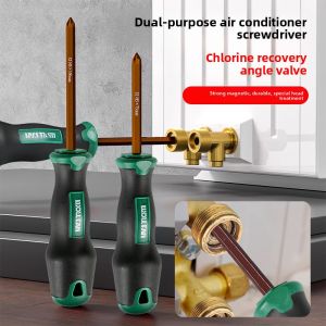 Air Conditioning Repair Maintenance Cross Screwdriver High And Low Pressure Pipe Magnetic H5mm Cr-V Alloy Steel Screwdriver