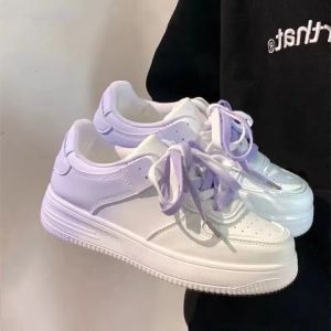 IELGY Gradient Pink Sneakers 2024 New Casual Breathable Sneakers Summer Platform Students