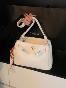 Túi Đeo Chéo Da Mềm Thời Trang Mùa Xuân 2025 Túi Đeo Chéo Kiểu Kelly Dành Cho Nữ Túi Đeo Chéo Đơn Giản Thường Ngày Có Khóa Kéo