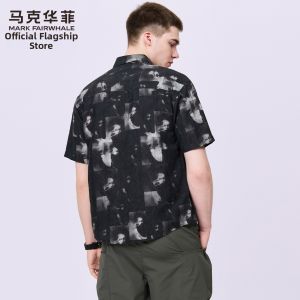 Mark Fairwhale | Ink Wash Style Short Sleeve Shirt for Men