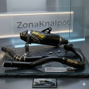 Knalpot norifumi klx rocket 4 black doff untuk dtracker crf wr155 DLL