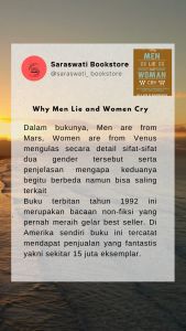 Why Men Lie and Women Cry by Allan dan Barbara Pease