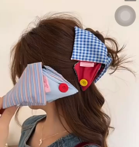 Kẹp tóc nơ nhung đen ngọc trai giả TIMSTORE phong cách thời trang hàn quốc sang đẹp