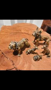 WHPHous | Vintage Alloy Dog Figurine Exquisite Craft Antique Finish Collectible Decor Statue for Home Desk Gift for Dog Owners