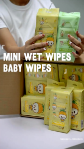 Mini Baby Wet Wipes | Soft Wet Tissue | Hand | Mouth | Toilet wipes | Baby Kids Ladies Handbag 8 pcs | pack