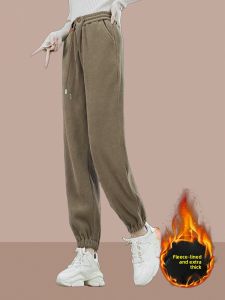 Shalldoer | Thick Fleece New Loose Wide Leg Sport Pants High Waist