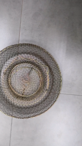 Bakul Ikan Logam Lipat Durable Wire Fish Basket for Live Catch Foldable Metal Fishing Net