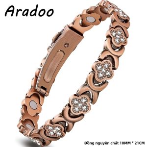 ARADOO Nữ May Mắn & Tình Yêu Vô Hạn Thiết Kế Cây Ba Lá Vòng Tay Đồng Thép Titan Dây Xích & Liên Kết Trang Sức Cổ Điển Thời Trang Quà Tặng