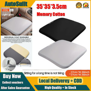 Universal Car Seat Cushion Memory Foam - Ventilated & Washable Cover Non-Slip Driver Passenger Comfort For Jeepney/Sedan/SUV