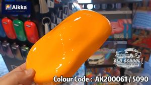 AIKKA AK200061 Habanero Yellow | Old School Series | Automotive 2K Car Paint Motor Aerosol Spray Cat Kereta DIY 车漆