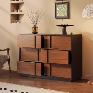 New Chinese Style Mid-Century Real Wood Storage Cabinet