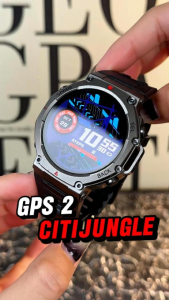 Citijungle GPS 2 Smartwatch - Layar AMOLED | Tahan Air 5ATM | GPS + Compass | Altimeter & Barometer | 170+ Mode Olahraga | Baterai Tahan Lama | Panggilan Bluetooth | Jam Tangan Olahraga Pria