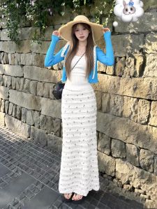 XUECAIQI | Elegant Spring Knitted Cardigan and Skirt Two-piece Set