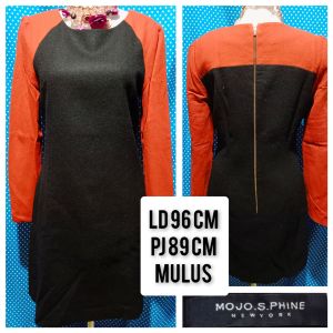 DRESS LENGAN PANJANG HITAM(MOJO SPHINE) 275