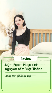 (Giao Hỏa Tốc HCM) Nệm Foam Hoạt Tính LIVING Việt Thành Cao Cấp Cao Su Kết Hợp Foam Êm Ái Đàn Hồi Thoáng Khí Kháng Khuẩn Nâng Đỡ Cột Sống