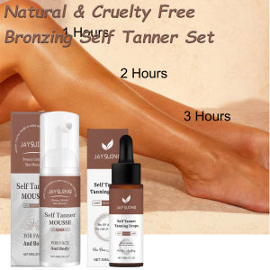 EELHOE | 1~3h Self Tan Express Mousse Fast Acting Fake Tan Develops for Dark Fake Tan Face Body Fast-Absorbing Moisturizing Tan Boosting