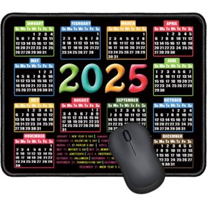 UTOPUS Square 2025 Calendar Mouse Pad Rubber Anti-Slip Small Office Mousepad Portable Extra-thick Mouse Mat Office Supplies
