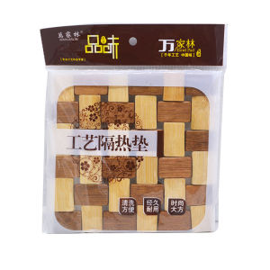 Foldable round Square Bamboo Coasters Anti-Slip Heat Resistant Bowl Plate Cup Coasters Dining Mat Xiangwei