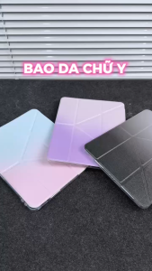 Bao da Ipad GOOJODOQ gấp hình chữ Y chất liệu TPU hỗ trợ nhiều góc độ với hộp đựng bút chống thấtlạc