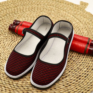 แฮนด์เมด ก้นแบน Low Cut ระบายอากาศได้ดี ผู้หญิง รองเท้าพื้นรองเท้ายางแบบสวมเย็บด้วยมือแบบดั้งเดิม สวมใส่สบายทุกวัน