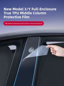 New Tesla Refreshed Model3 Column Protection Film B-Pillar Scratch Resistant Modification Accessories for Model Y