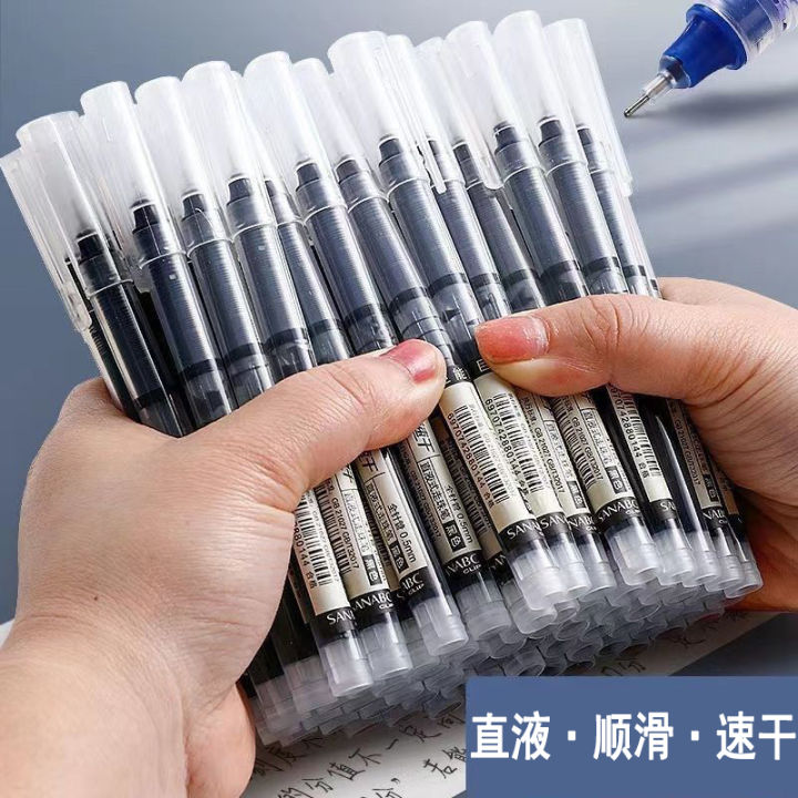 Quick-Dry Large-Capacity Rollerball Pen Black Ink Neutral Pen for Exams ...