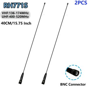 RH771S Antenna BNC Connector VHF/UHF 144/430MHz Thin Flexible Long Range Radio Antenna Compatible With TH42AT TK-290 NX-200 CU32