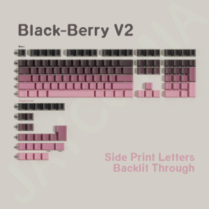 Gradient Keycaps Side Print Backlit Through Letter PBT Material Cherry Profile ISO Layout Big Set Key Caps For MX Switch Wooting