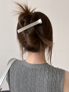 High Quality Hair Clips Metal Brushed Surface Large Duckbill Clips Womens New Style Side Ear Clip Hair Accessories