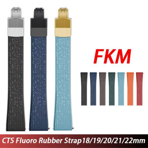 CTS Fluoro Rubber Watch Band 18mm 19mm 20mm 21mm 22mm Cut to Size FKM Quick Release Universal Men Women Strap Bracelet for Omega