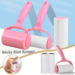 5pcs Lint Roller Sticky Roller Sticky Dust Paper Tearable Adhesive Hair Remover Portable Household Lint Sticky Roller for Clothes Carpet Car Seats Dust Dogs Cats
