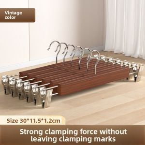 Real Wood Pants Rack Underwear Clamp Home Use Seamless Pants Hanging Womens Skirts Multi-Function with Clip Clothes Hanger