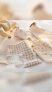 IEUHIA 5Pcs/set Cotton Panties Womens Soft Breathable Underwear Mid Waist Ladies Underpants Ladies Intimates Soft Lingerie