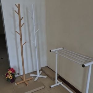 Solid Wood Penyangkut Baju / Rak Gantung Baju/ Topi / Wooden Rack Flat Stand Coat Hanger Clothes Hanger Hanging Rack