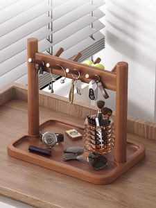XUNHUAI | Vintage Style Solid Wood Key Holder Storage Shelf