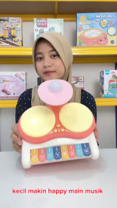 Mainan Anak INTERESTING JAZZ DRUM KNOWLEDGE Mainan Piano Jazz Drum Baby Music Lampu Anak