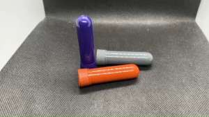 หลอดยาดม (100ใบ) สีน้ำเงิน สีม่วง สีส้ม 1ทาง ปลายโค้ง+ใส้