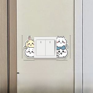 Cartoon Acrylic Switch Cover Border Home Decorative Stickers Child Room Light Cover Double Switch Decoration Patch