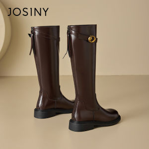 Josiny | Winter New Thicker Knee-High Boots With Belt Buckle