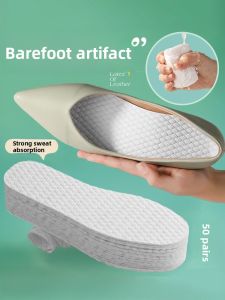 Absorbent Anti-Odor Breathable Thin Insoles for Womens Single Shoes and High Heels
