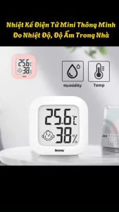Thiết Bị Đo Nhiệt Độ Độ Ẩm Trong Nhà Màn Hình LCD - Máy Đo Nhiệt Độ Phòng Điều Hòa Cho Bé