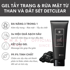 Gel rửa mặt tẩy trang Meishoku Detclear Bright & Peel Essence Cleansing Gel 180g Nhật Bản