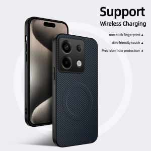 For Magsafe Magnetic Solid Color Carbon Fiber Bumper Phone Case For Xiaomi 15 Ultra 14T Pro Redmi Note 13 14 Pro Plus 14C 13C 13