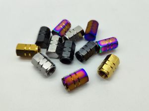 1pc Grade 5 TC4 titanium alloy valve cap valve stem cap valve nut cap car tire universal valve cover for Schrader valve for mountainbike bike 1 piece price