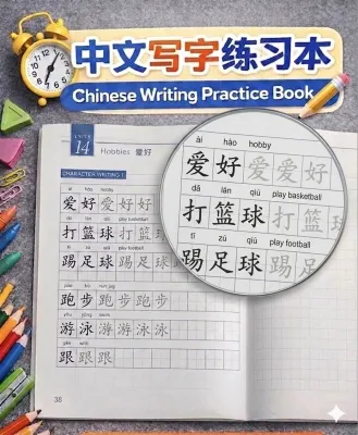 ￼Chinese Writing Practice Book for Kids | Pinyin & Tracing Workbook | Mandarin Handwriting | 儿童华文描红练字本