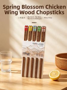 Mr.Snail | Antibacterial Personal Use Chickwood Chopsticks 5 Pairs