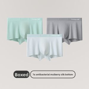 THREEGUN | Antibacterial Breathable Mens Underwear with High-Count Long Staple Cotton and Silk