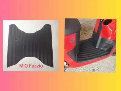 Yamaha MiO Fazzio Rubber Matting (solid) - textured non-slip durable fits MiO Fazzio installed on scooter.
