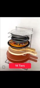 Pizza Pan Rack / Pizza Net Storage / Baking Tray Shelf / Pizza Cooling Rack /  Stainless Steel Pizza Stacking Shelf