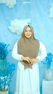 Khimar Ceruty 2 Layer Aneisha Khimar Ys 197 By Yasmin Hijab Khimar Lebaran Exclusive Yasmin